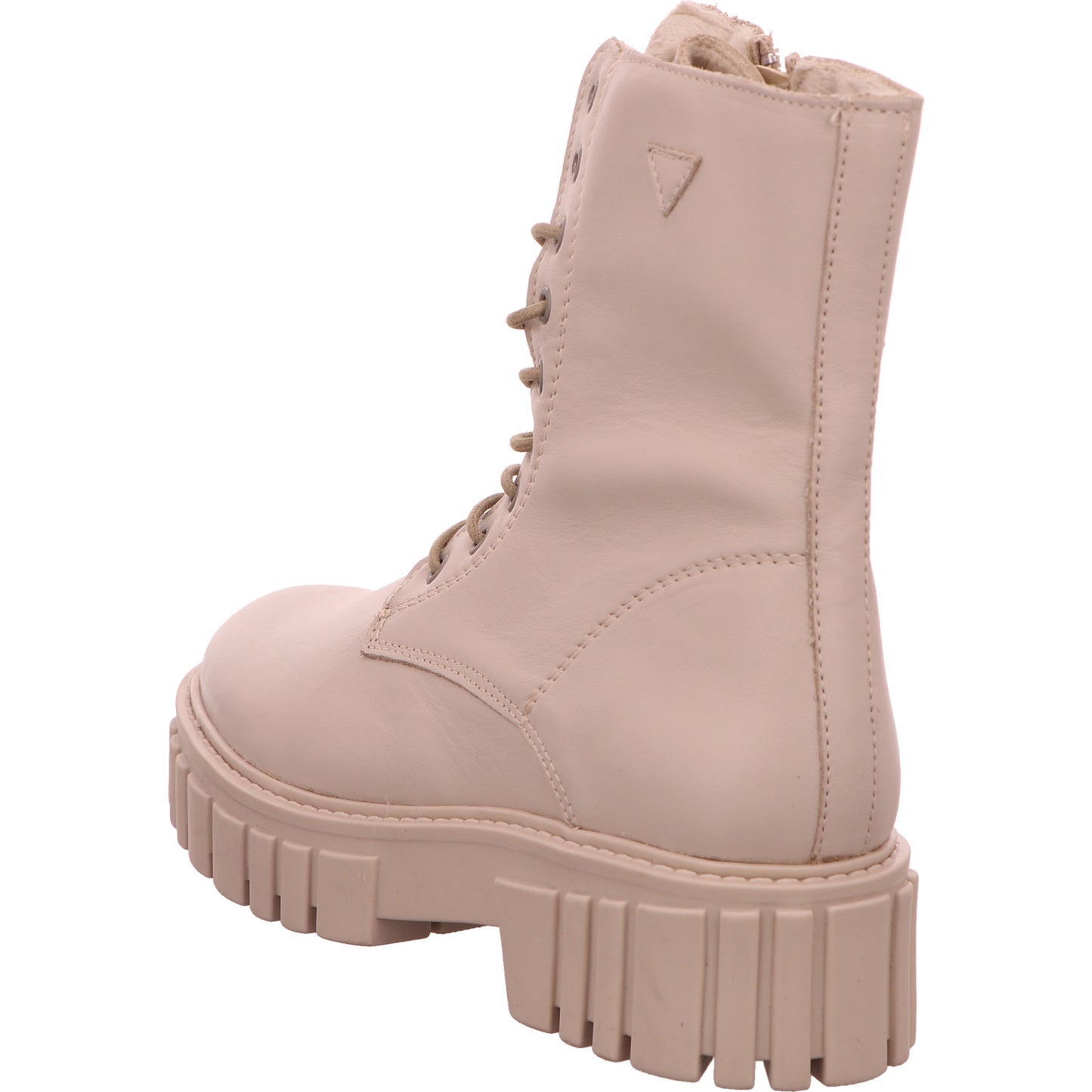 Palpa Trading - Online Shoes Schnürstiefel Boots Damen Beige Leder   Bild3