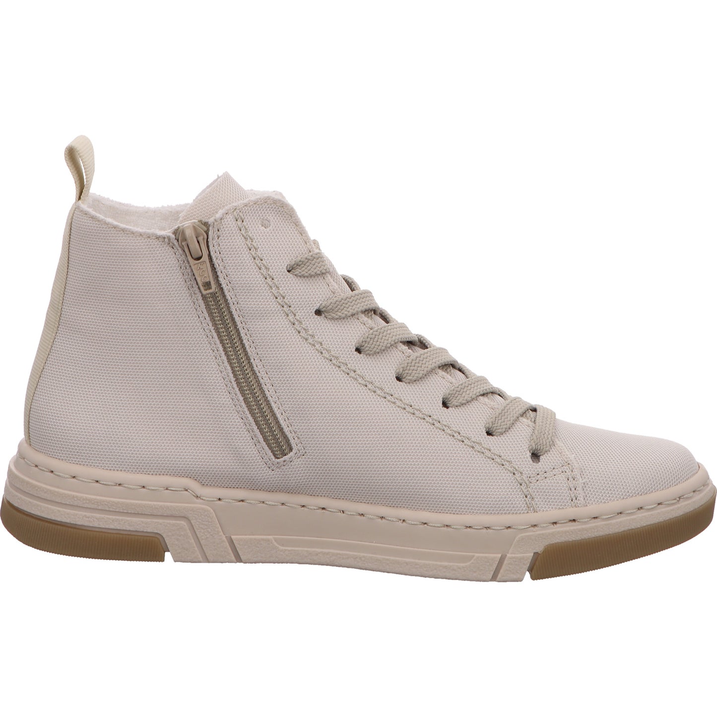 Rieker Stiefelette High-Top Sneaker Damen Weiß Stoff/Leinen   Bild5