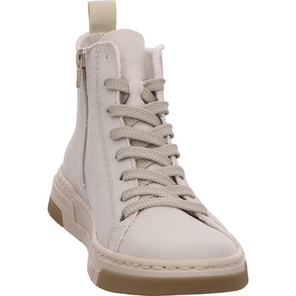 Rieker Stiefelette High-Top Sneaker Damen Weiß Stoff/Leinen   Bild6