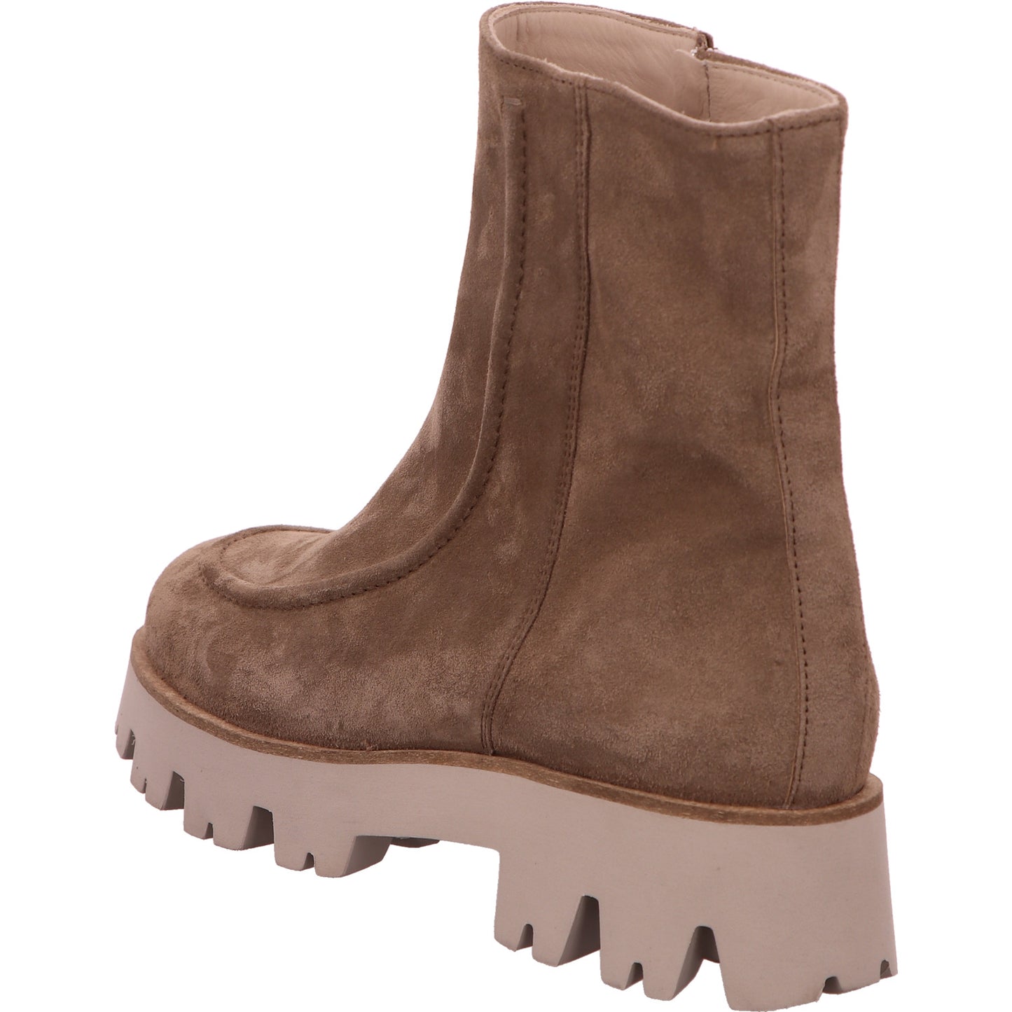 Paul Green Stiefelette Veloursleder Damen Braun Beige Leder   Bild3