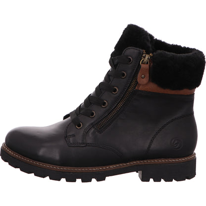 Remonte Schnürstiefel Boots Damen Schwarz Leder   Bild2