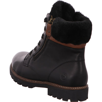 Remonte Schnürstiefel Boots Damen Schwarz Leder   Bild3