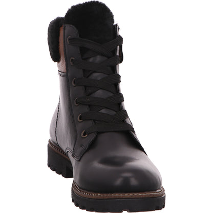 Remonte Schnürstiefel Boots Damen Schwarz Leder   Bild6