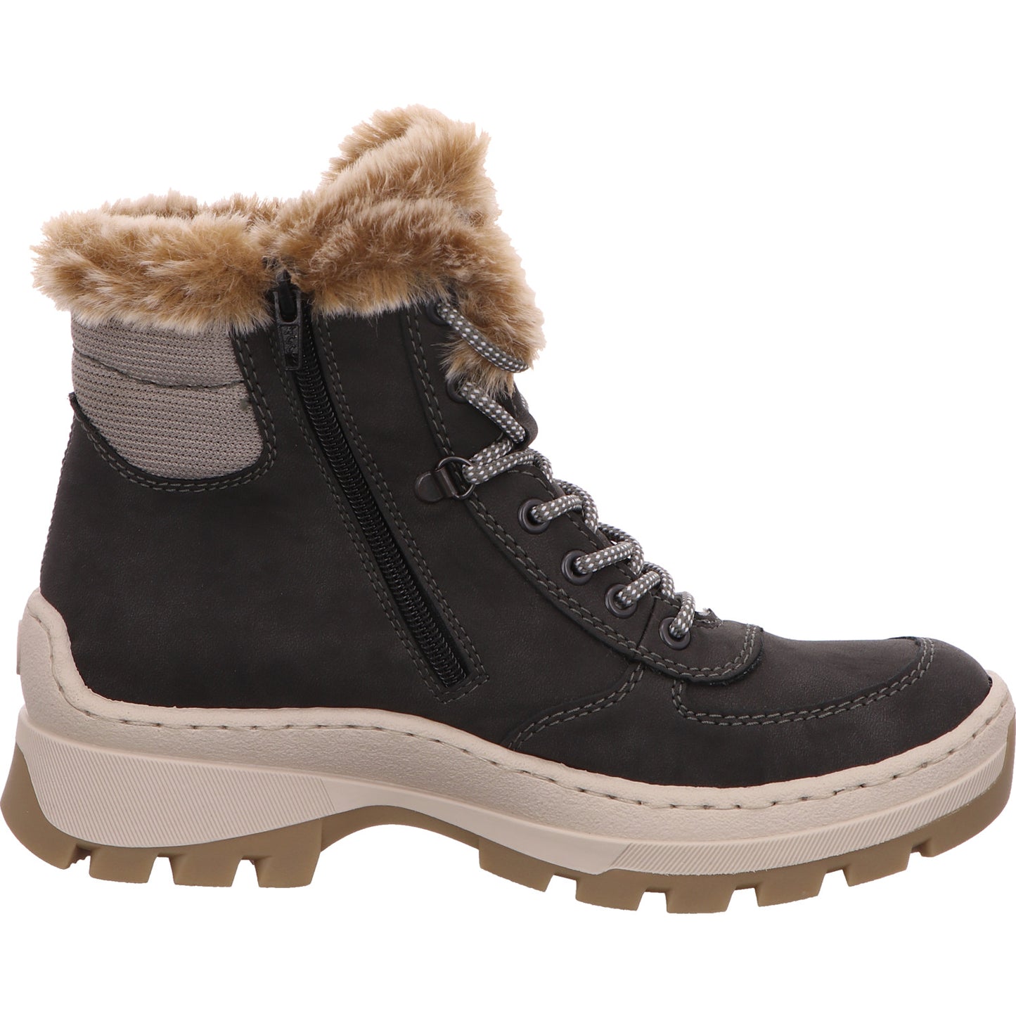 Rieker Schnürstiefel Warmfutter Damen Grau Synthetik   Bild5