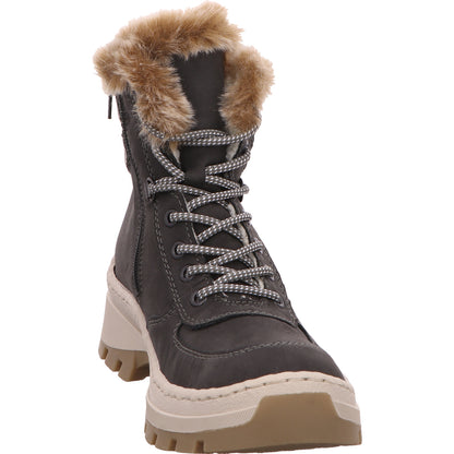 Rieker Schnürstiefel Warmfutter Damen Grau Synthetik   Bild6