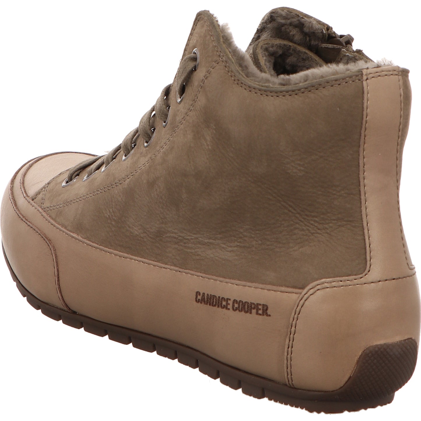 Candice Cooper Stiefelette High Sneaker Warmfutter Damen Grau Leder / Rauhleder - kombiniert   Bild3