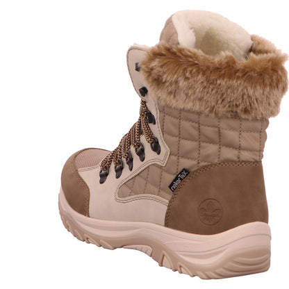 Rieker Schnürstiefel Warmfutter Damen Beige Synthetik   Bild3