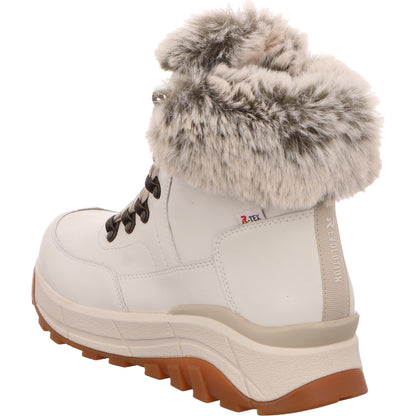 Rieker Schnürstiefel Boots Warmfutter Damen Weiß Leder   Bild3