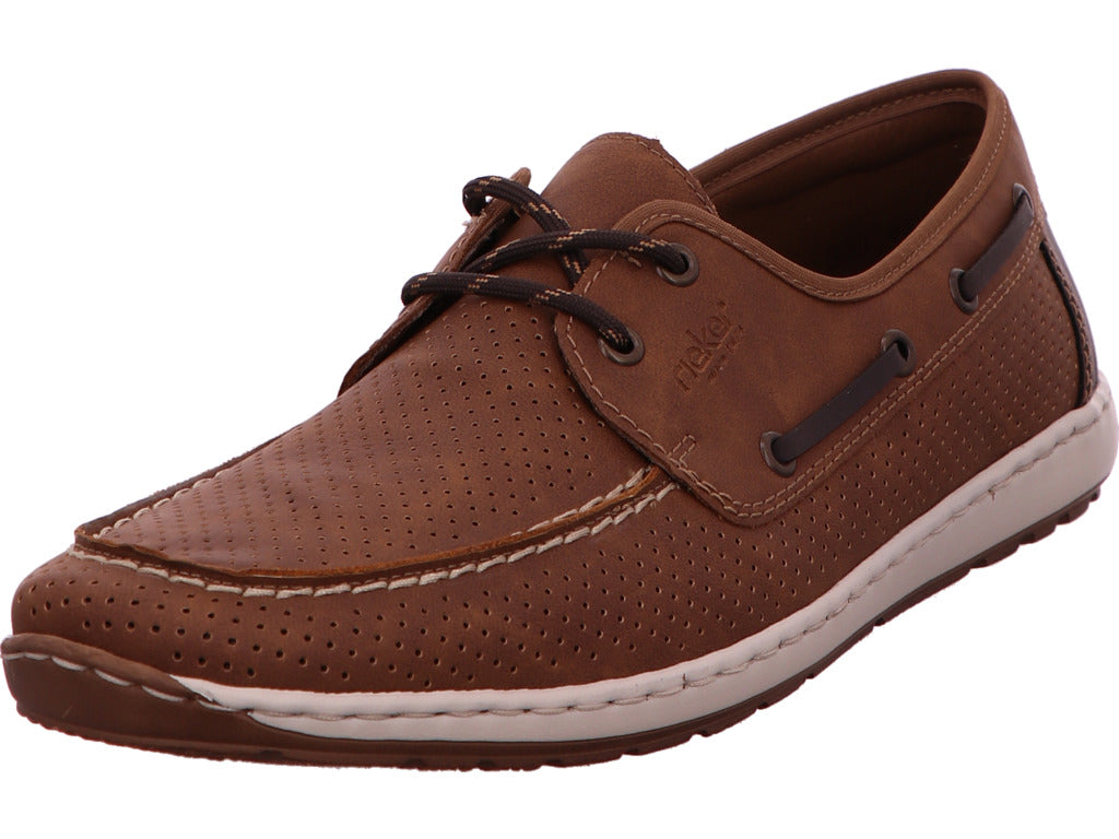 Rieker Herren Halbschuh  in braun-kombiniert