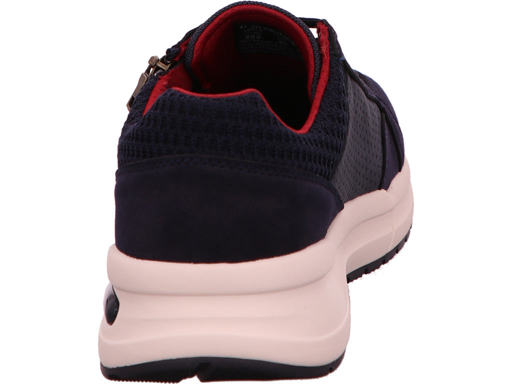 Bugatti Lima herensneakers in een blauw-multicolor combinatie
