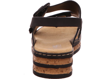 Rieker Damen Sandalette  in schwarz