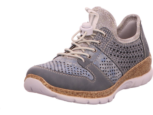 Rieker Damen Sneaker  in blau-kombiniert
