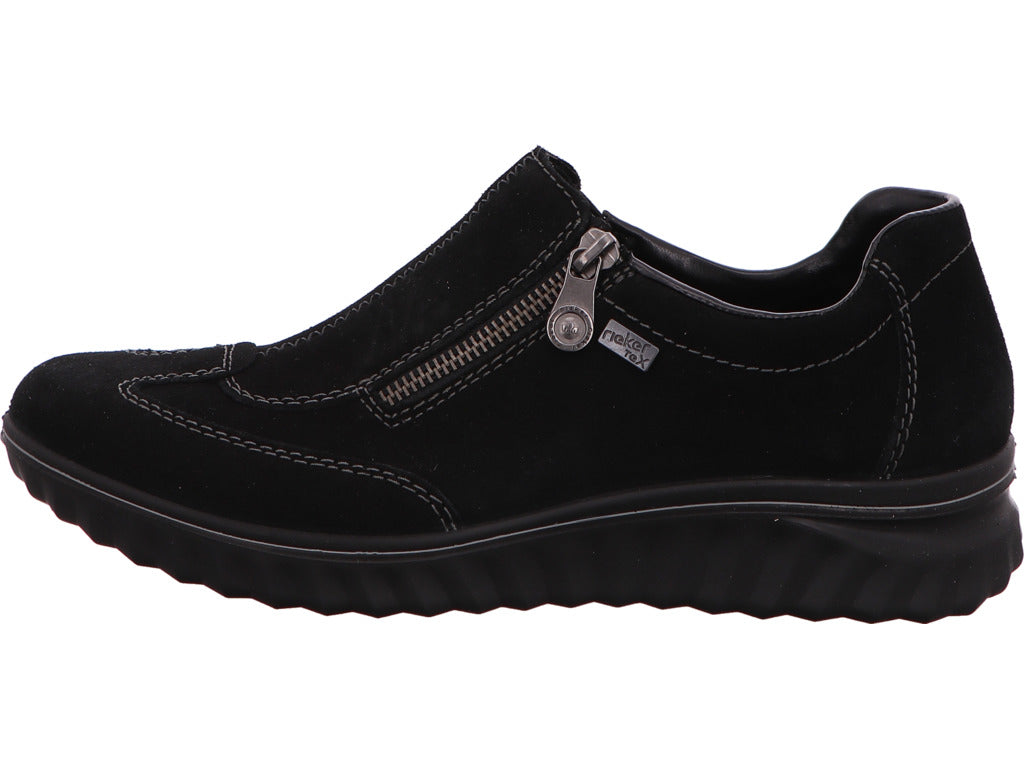 Rieker Damen Slipper  in schwarz