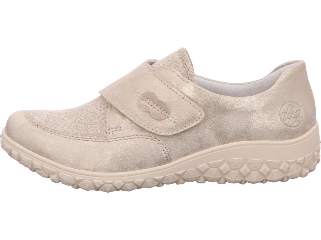 Rieker Damen Slipper  in grün-kombiniert