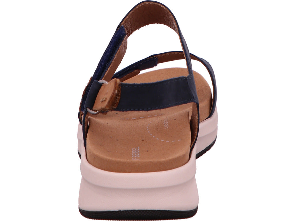 Josef Seibel Damen Sandalette Estelle 04 in blau-bunt-kombiniert