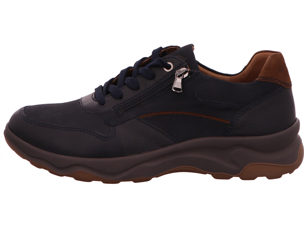 Waldläufer Herren Halbschuh H-Max in blau-kombiniert
