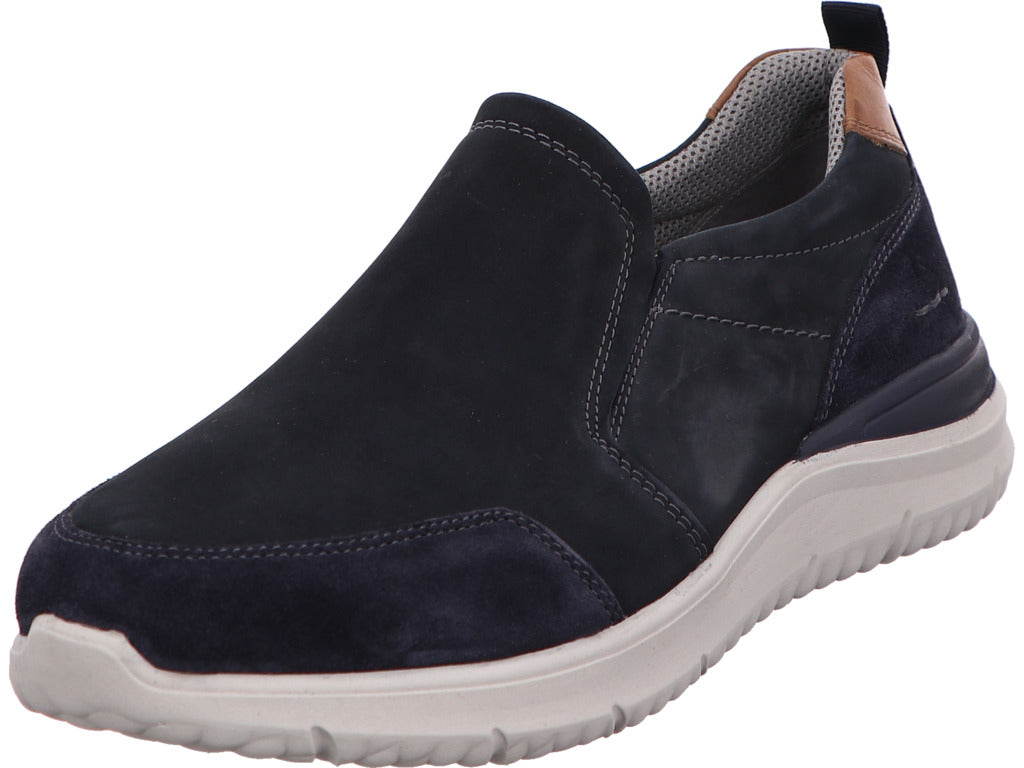 Josef Seibel herenslippers Wales 04 in een blauw-multicolor combinatie