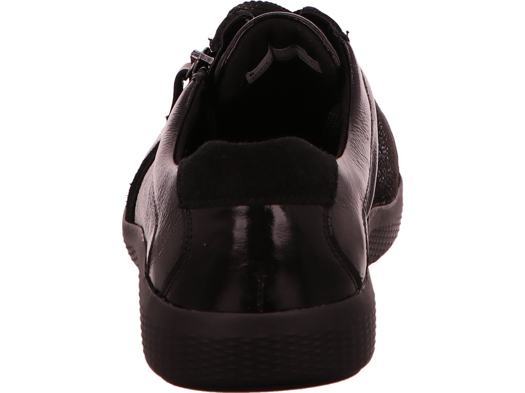 Waldläufer damesschoen met vetersluiting Ira in zwart