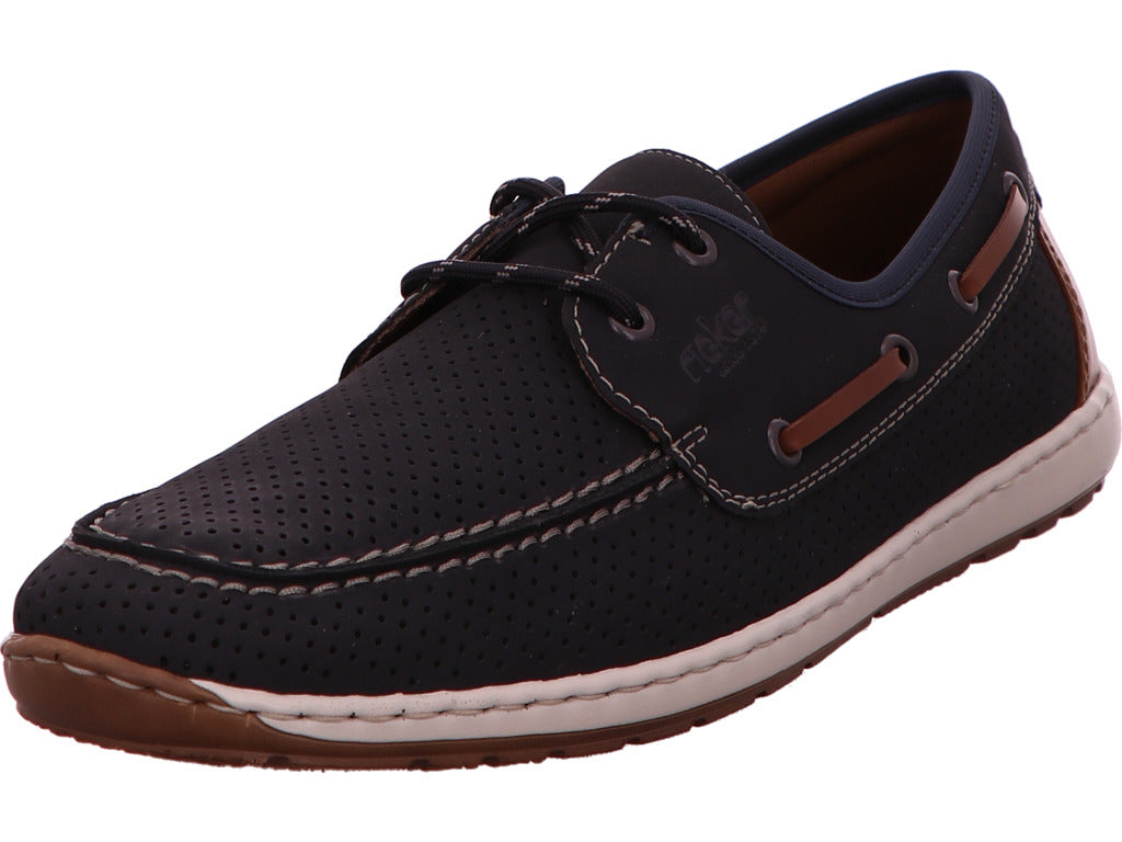 Rieker Herren Halbschuh  in blau-bunt-kombiniert