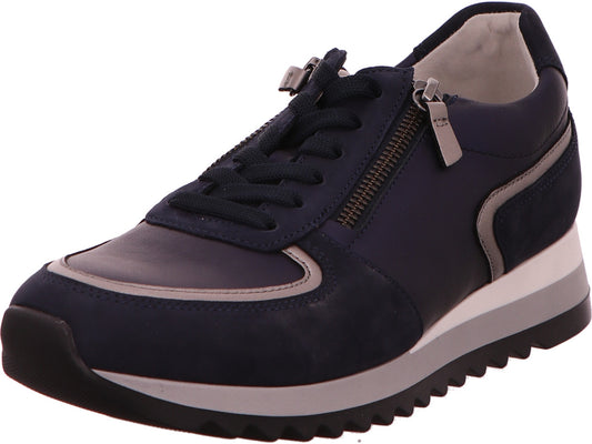 Gabor damessneakers in een blauw-multicolor combinatie