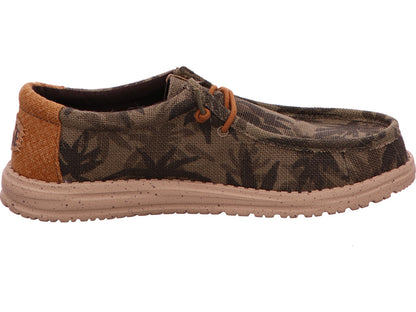 Hey Dude Herren Slipper Wally Palm in grün-bunt-kombiniert