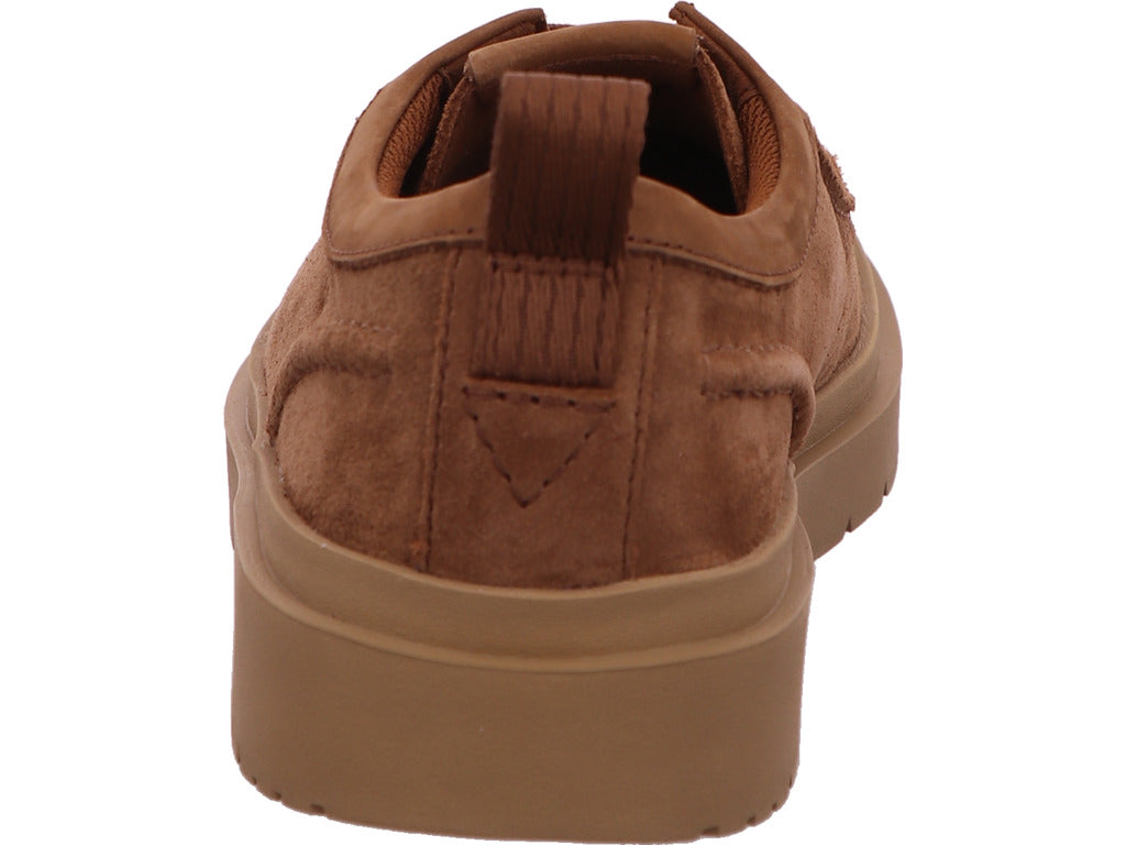 Clarks Polden Moc herenschoen, laag model, in lichtbruin.