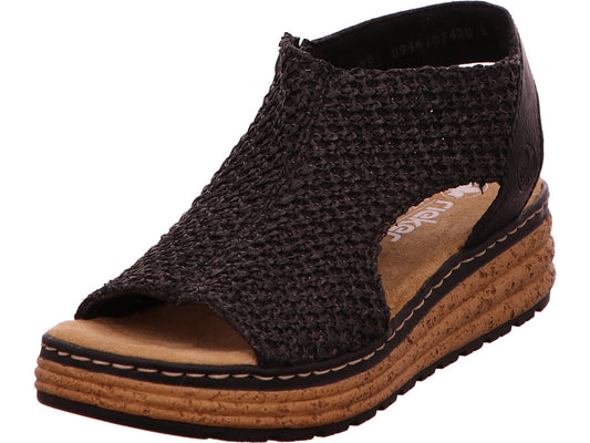 Rieker Damen Sandalette  in schwarz