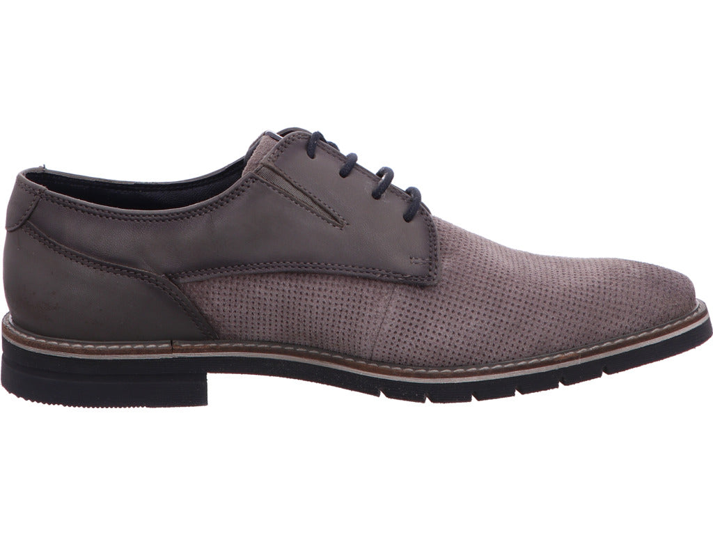 Bugatti Herren Schnürschuh Maik Exko in hellgrau