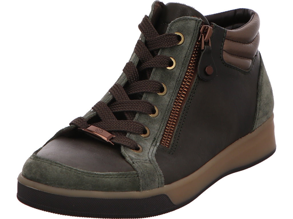 Ara Damen Stiefel Rom-St-High-Soft in grün-bunt-kombiniert