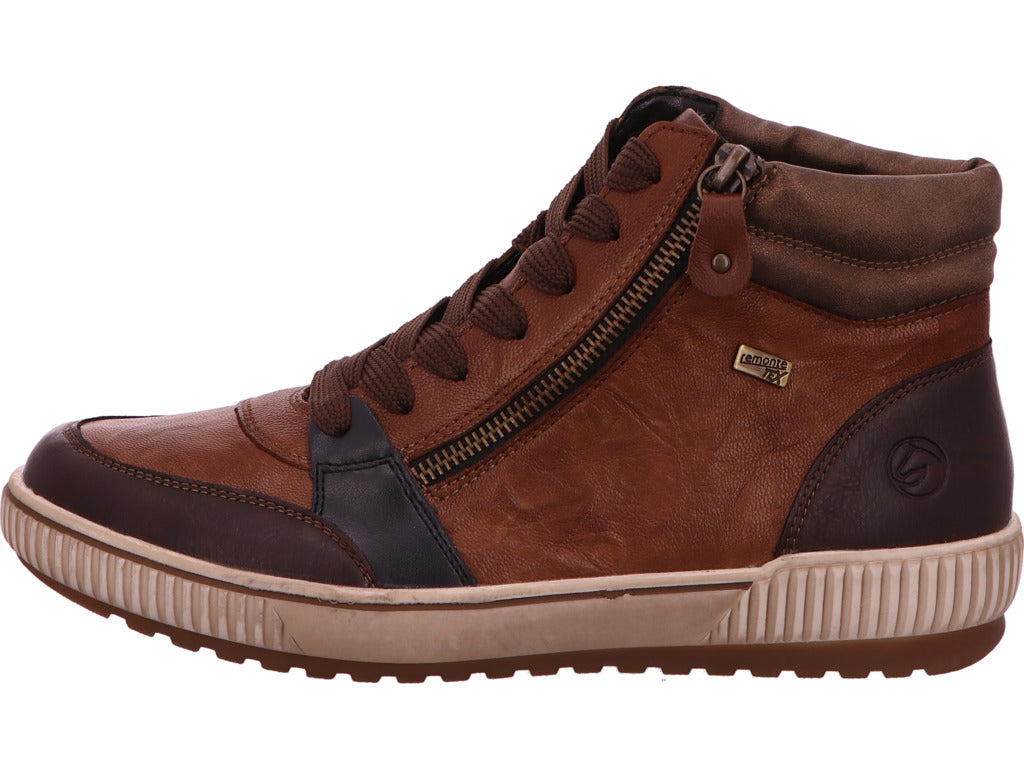 Remonte Damen Stiefel  in braun-bunt-kombiniert