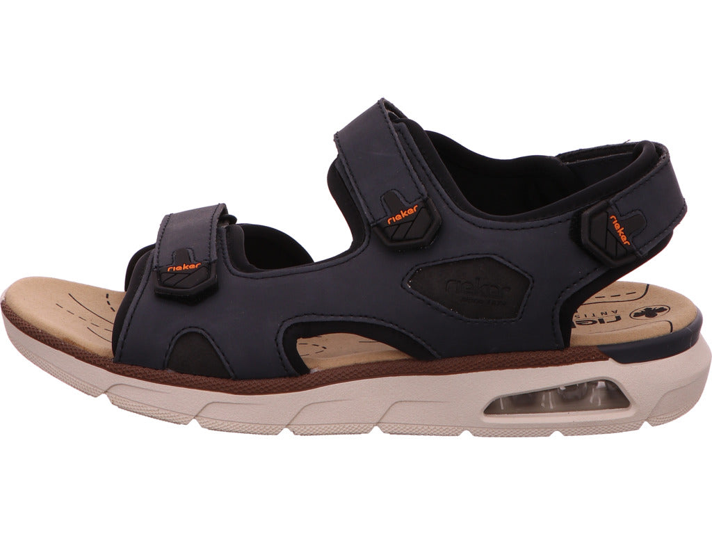 Rieker Herren Sandalette  in blau-bunt-kombiniert