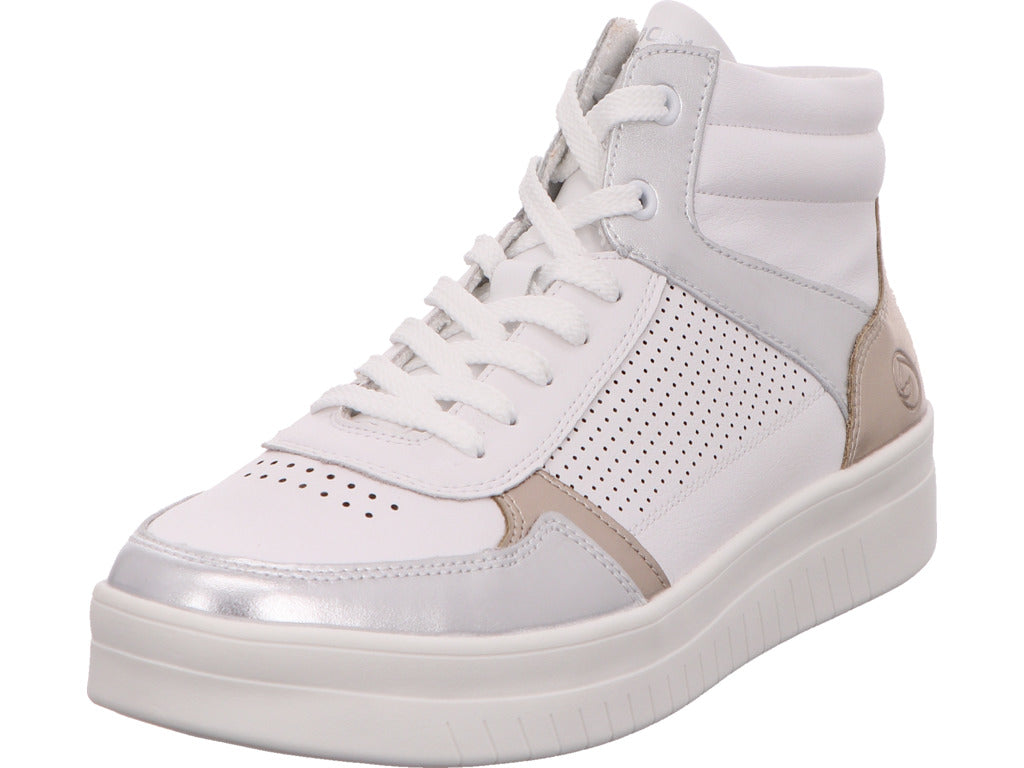 Remonte Damen Stiefel  in weiß-bunt-kombiniert