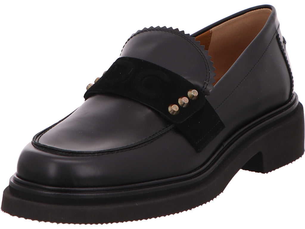 Donna Carolina Damen Slipper  in schwarz