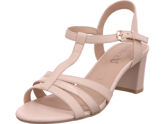 Caprice Damen Sandalette  in beige-bunt-kombiniert