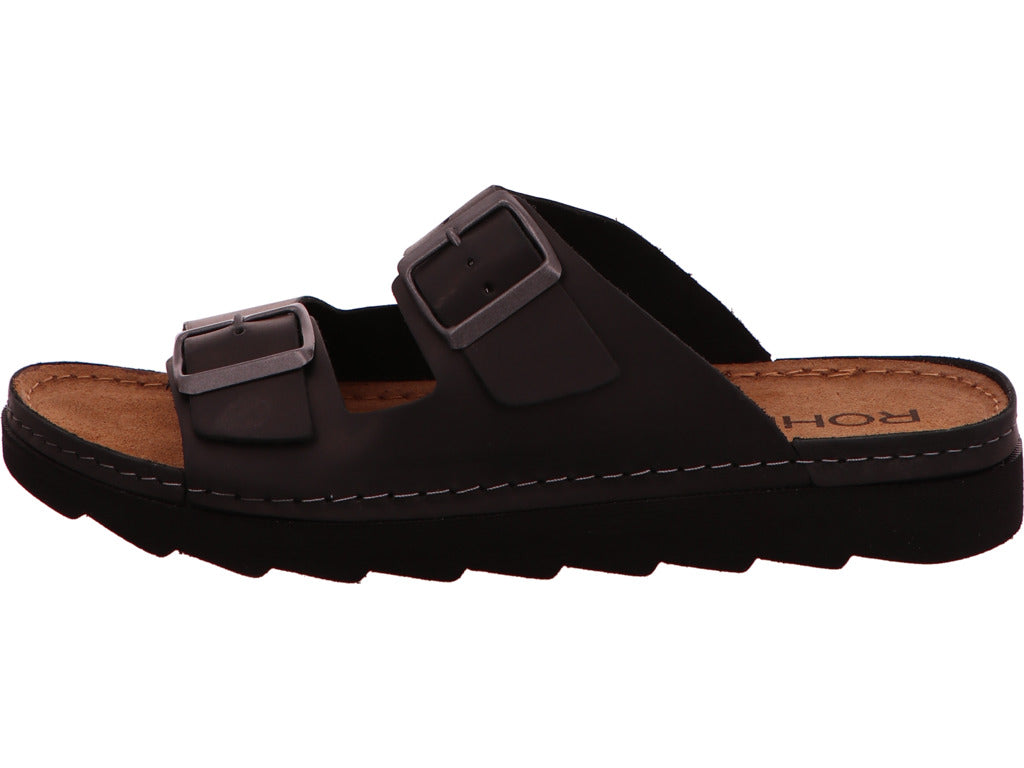 Rohde Herren Pantolette Foggia-H in schwarz
