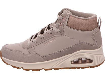 Skechers Damen Stiefel Uno - Stacre Shine in taupe