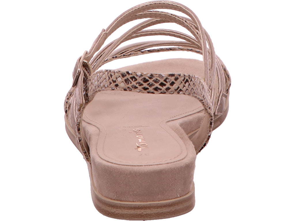 Tamaris Damen Sandalette  in beige-bunt-kombiniert