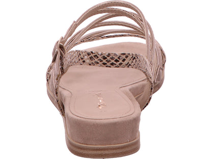 Tamaris Damen Sandalette  in beige-bunt-kombiniert
