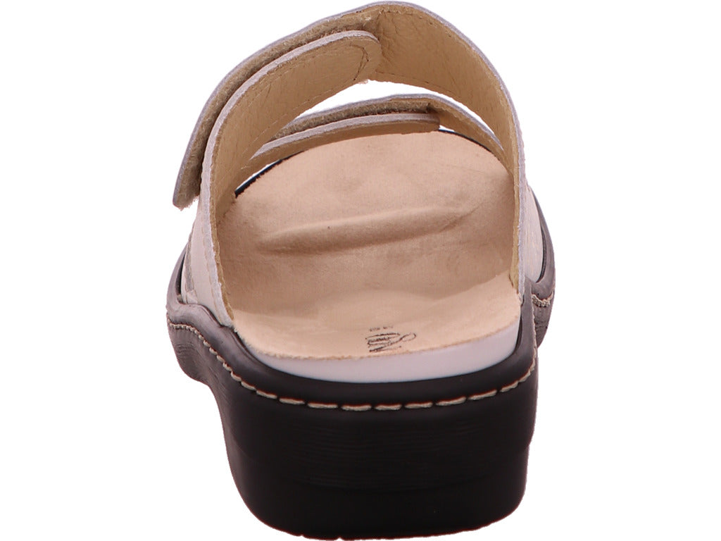 Longo Damen Pantolette  in beige-bunt-kombiniert