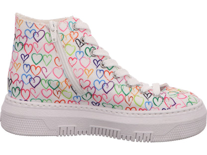 Rieker Damen Stiefel  in weiß-bunt-kombiniert