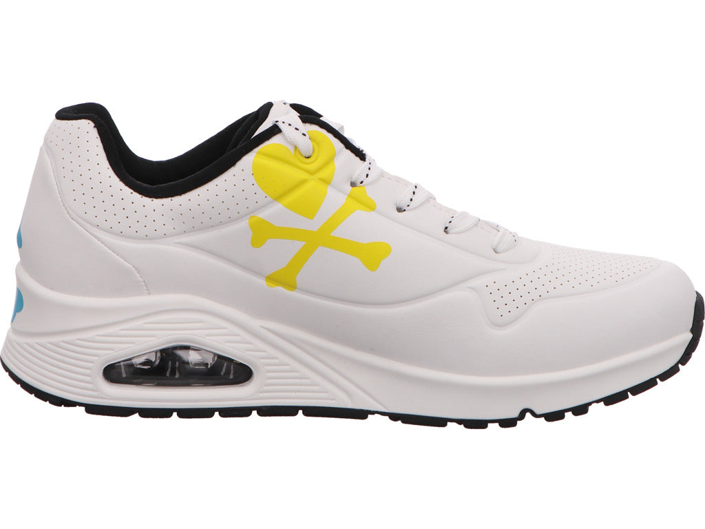 Skechers Damen Sneaker Uno-Crossing Hearts in weiß-bunt-kombiniert