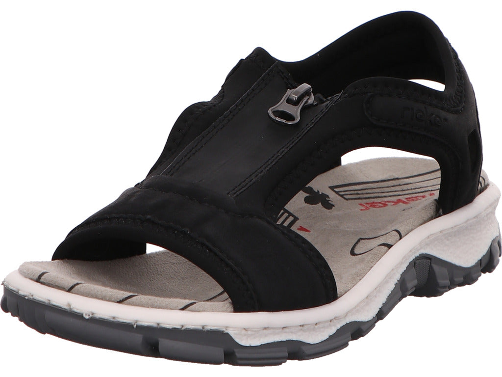 Rieker Damen Sandalette  in schwarz