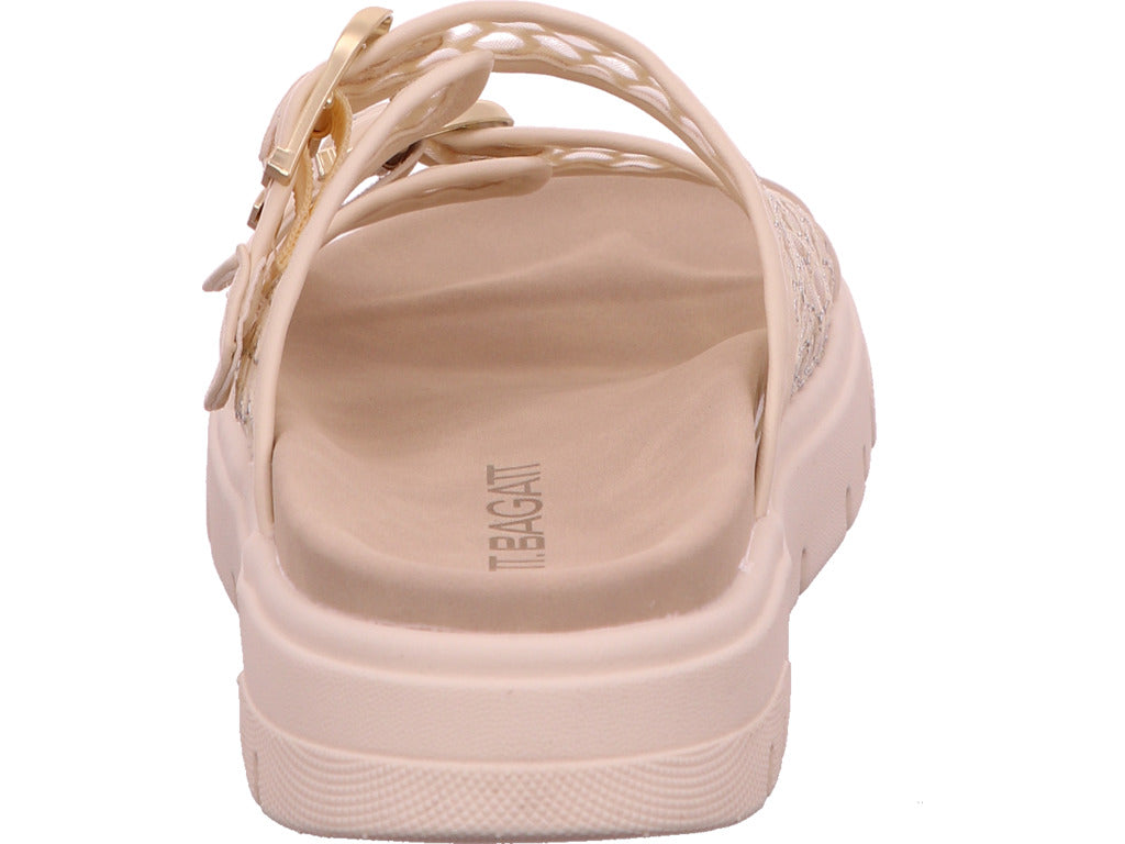 Bagatt Damen Pantolette Dalia Evo in beige-bunt-kombiniert