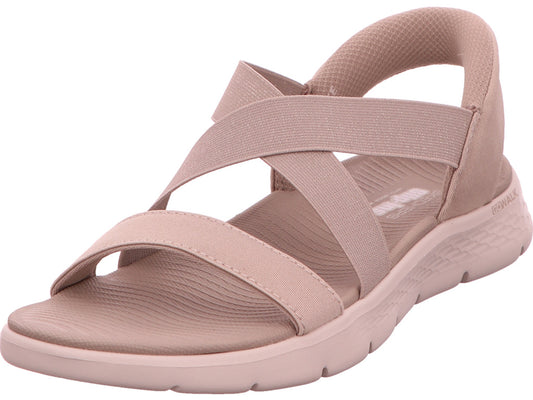 Skechers Damen Sandalette Go Walk Flex Sandal Glimmer in taupe
