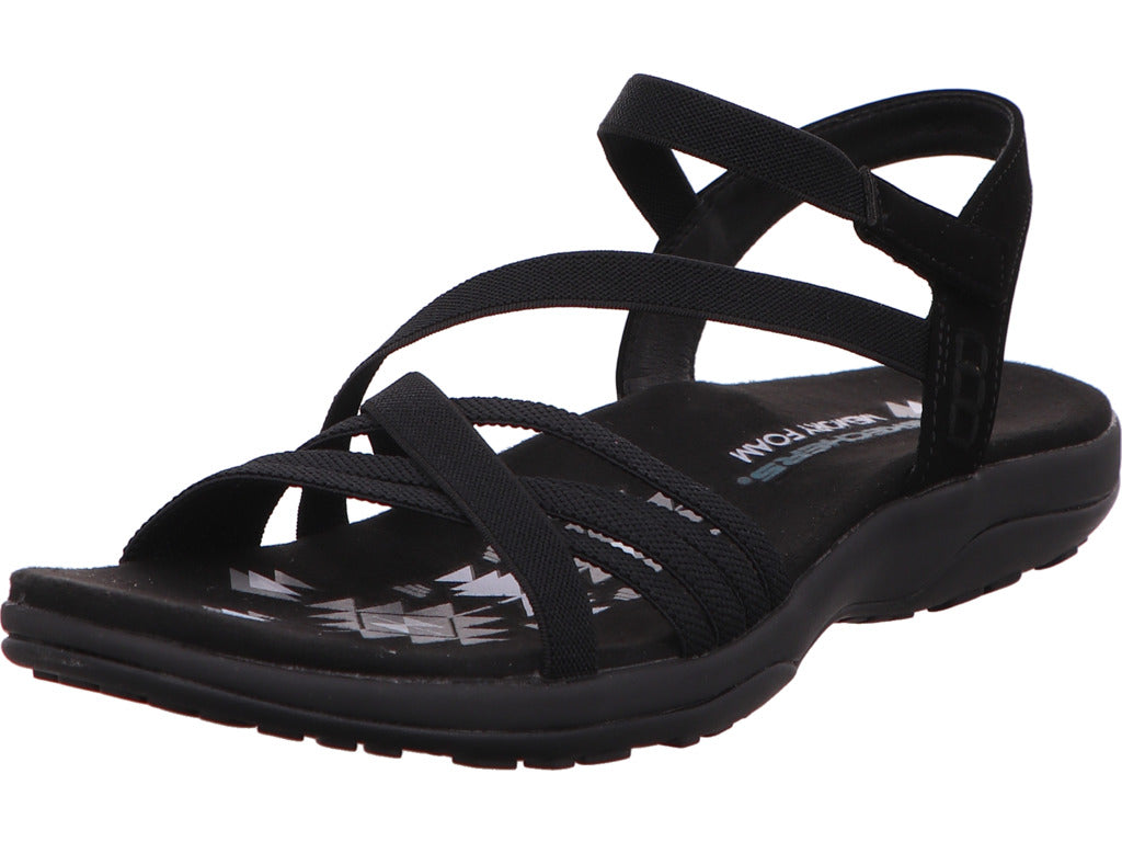 Skechers Reggae Slim-Summer Heat damessandaal in zwart