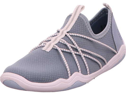 Rieker damesslippers in een blauw-meerkleurige combinatie