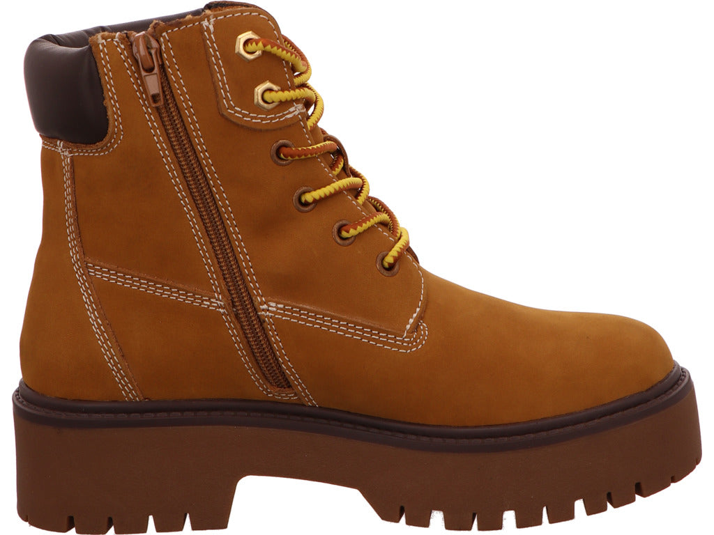 Bullboxer dameslaarzen in een geel-multicolor combinatie
