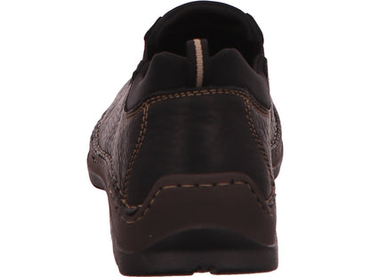 Rieker herenpantoffels in de kleur zwart