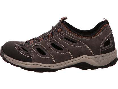 Rieker Herren Slipper  in schwarz-bunt-kombiniert