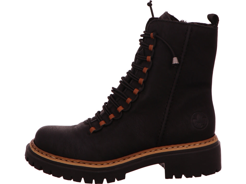 Rieker Damen Stiefel  in schwarz-bunt-kombiniert